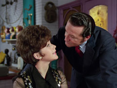 Steed tries to interrogate Tara with charm - he must know the secret ingredient in her soup!