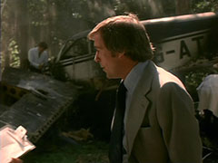 Turner examines the wreckage of Rydercroft’s plane