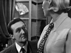 Steed admires the model's.... height