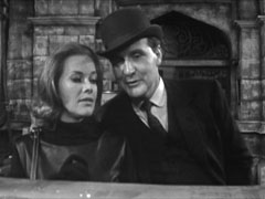 Cathy and Steed discuss the case on the terrace of the Houses of Parliament
