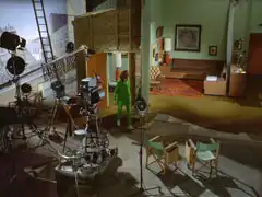 The Avengers break all four walls; Emma’s flat is revealed — to her and to us — to be a set on a sound stage at the movie studio