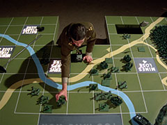 The Brigadier pushes his troops forward in the military game