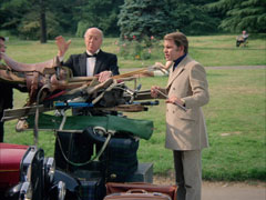 Basil arrives at the hotel with an enormous supply of sporting equipment and luggage